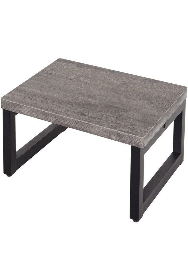 Snughome Wooden Step Stools for Adults Kids, Solid Portable Wooden Bedside Step Stool Adults Hold Up to 350 lb, One Step Foot Stool for Kitchen, Bedroom, Living Room, Bathroom - Self-Assembly(Grey) - Image 1